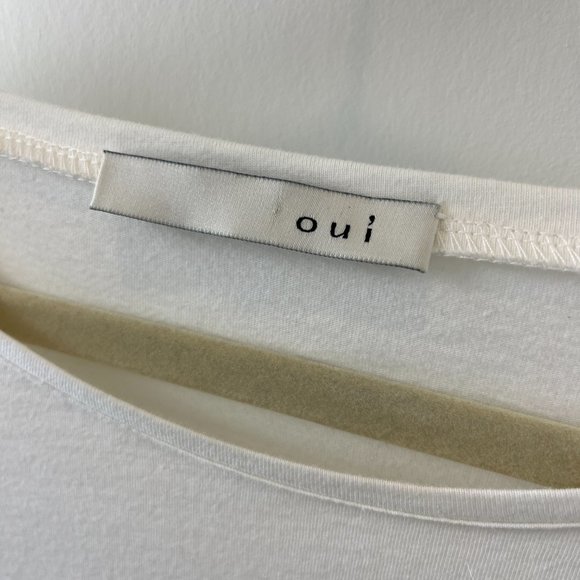 OUI • Fringe Long-Sleeve T-shirt • Cream - Picture 9 of 9